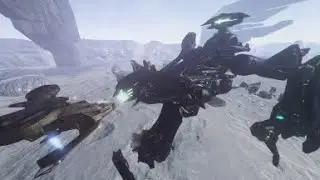 Halo MCC Boundless: A gigantic snow map with scarab battles