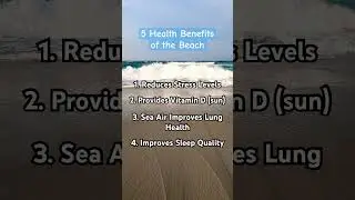 5 Health Benefits of the Beach 🏖️☀️#beach #beachlife #health
