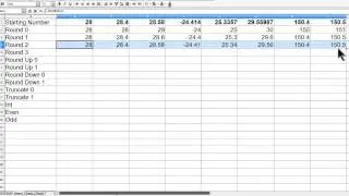 OpenOffice Calc 4 Tutorial 7 - Rounding And Truncating Functions