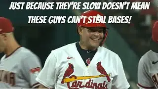 HE MAY BE SLOW BUT HE CAN STEAL A BASE