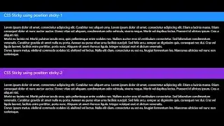 Multiple Sticky header using CSS || Quick tips and tricks
