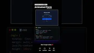 Animated Authentication Form  #codewith_muhilan #css #coding #navbar