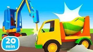 Lehrreicher Zeichentrick für Kinder. Die Helfer Autos - 4 Folgen am Stück