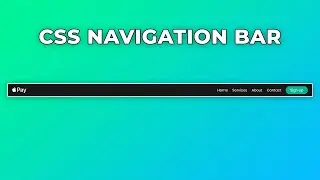 Create an Awesome Navigation Bar Using Only HTML & CSS | CSS Navbar