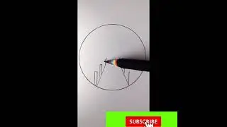 Как нарисовать красивый мост в закат . Как научиться рисовать, art, искусство