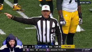 FIGHT in Steelers-Bills Kenny Pickett LATE HIT REACTION!