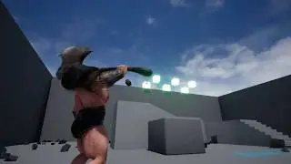 God of War Axe Throwing Unreal Engine 4.18 multiple strikes