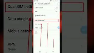 how to change data from sim1 to sim2 in Huawei 