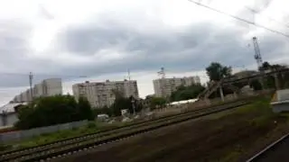(Царицыно) Москва -  Подольск. Вид из окна скоростной электрички. Левая сторона.