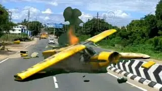 Airplane /UFO /vfx/graphic /airplane crashed / green screen airplane /air force /animation /free use