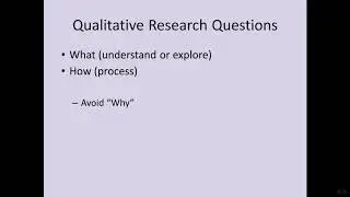 How to write qualitative research questions