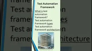 Test Automation Framework-Test Automation Framework Interview Questions-Automation Framework