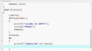 Data Structure:Traversal in single Linked List