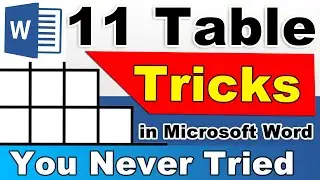 11 Table tricks that you never tried in Microsoft Word - MS Word Tricks