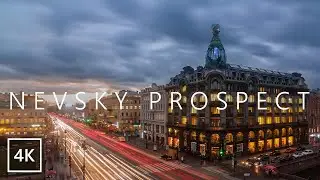 【4K】Nevsky Prospect, Saint Petersburg (City sounds) Walking in Saint Petersburg