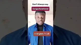 Don't always say "Congratulations" in English...#shorts