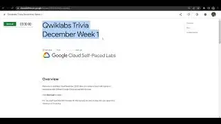 Qwiklabs Trivia December 2022 Week 1 solution || #qwiklabs || #Trivia