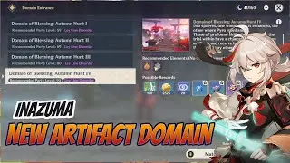 Trying out the new artifact domain in Inazuma | Genshin Impact
