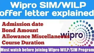 Wipro Offer letter explanation ||  What after Step plus  || Wipro Wilp course duration 
