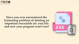 How to recover deleted EXE files