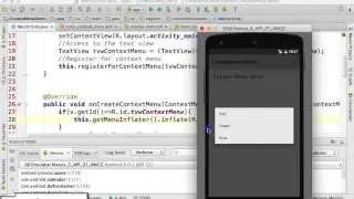 Android Context Menu (Popup Menu)