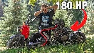 First Start! CBR 1000 Engine Swapped Scooter