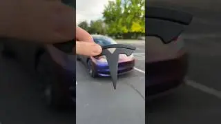 Blacking Out My Tesla’s Front Emblem 😤