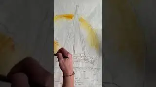 Картина | Парусник на закате 