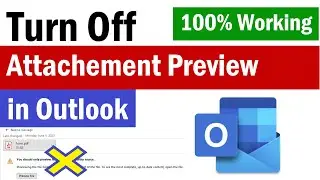 How to Disable Outlook from Previewing PDF Attachments | How To Turn Off Attachment Preview