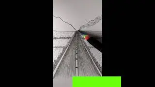 Как нарисовать красивую дорогу в закат . Как научиться рисовать, art, искусство