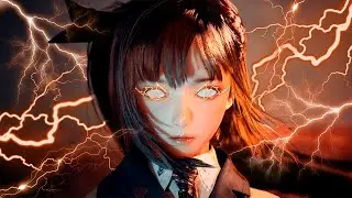 Lightning Mad Combos Cornering Enemy Boss - Stellar Blade