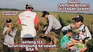 PERTAMA NGARIT PADI‼️MAKAN TUMPENG BOSOK DI TENGAH SAWAH