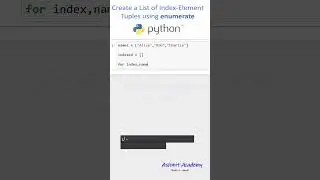 Create a List of Index-Element Tuples using enumerate in Python 