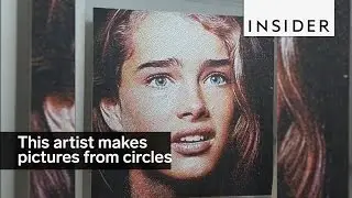 This artist makes photorealistic portraits out of 130,000 tiny circles