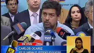 Carlos Ocariz confirmó que recibió una citación del Sebin