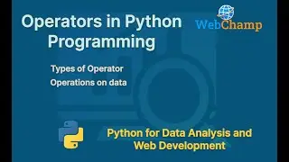 Python 4: Operators in Python || Operators in Python Programming || Operation on data in Python
