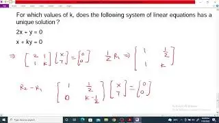 Examples on Linear Algebra (University Examples)