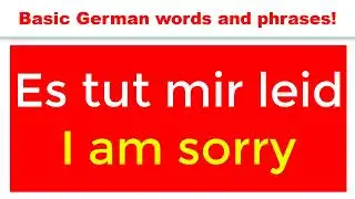 Basic German words and phrases with Audio