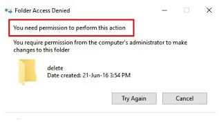 Fix “You Need Permission to Perform This Action” on Windows 10/11 ✅