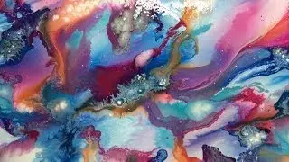 Acrylic Abstract Art Painting Ideas, Fluid Paint Techniques Examples,