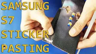 Samsung S7 Backside Sticker Pasting Menually Cutting