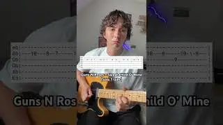 Guitar tabs for Guns N Roses - Sweet Child Of Mine (solo 1) #gunsnroses #guitartabs #guitarsolo