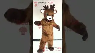 Brown Reindeer Animal Mascot Costume
