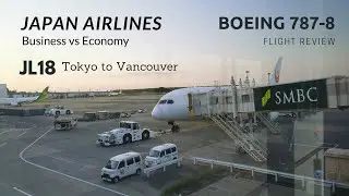 Japan Airlines in 2 classes | Business vs Economy | JL18 | Tokyo to Vancouver