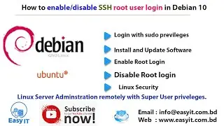 How to Enable/Disable  SSH Root Login in Debian 10 | Easy IT