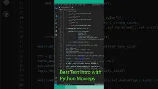 MoviePy Text Animation: Unleashing Creative Title Intros and Captivating Text Effects | #python