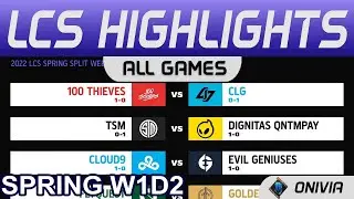 LCS Highlights Week1 Day2 LCS Spring 2022 All Games By Onivia