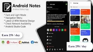 Notes App in Android studio with google and fb ads. The app is fully native, using latest features