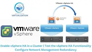Enable vSphere HA in a Cluster | Configure Network Management Redundancy | Test  HA Functionality