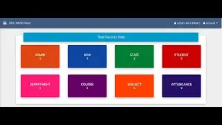 Admin Dashboard Design | #5 | SAS - Student Attendance System | Part 3